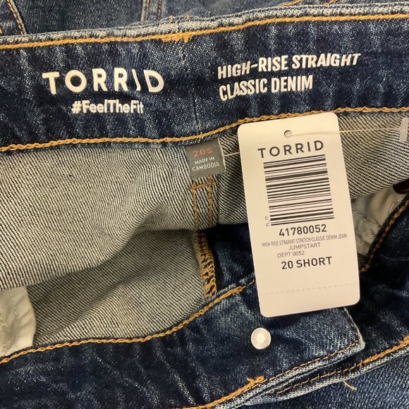 Torrid Blue Straight Leg Jeans with Classic Fit - Picture 11 of 11